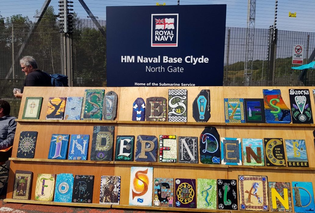 Yes slates display at Faslane
