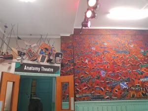 Signpost to the Anatomy Theatre, another reference tot he former use of the building as a veterinary college now an arts venue and the venue for the event For A Scottish Republic