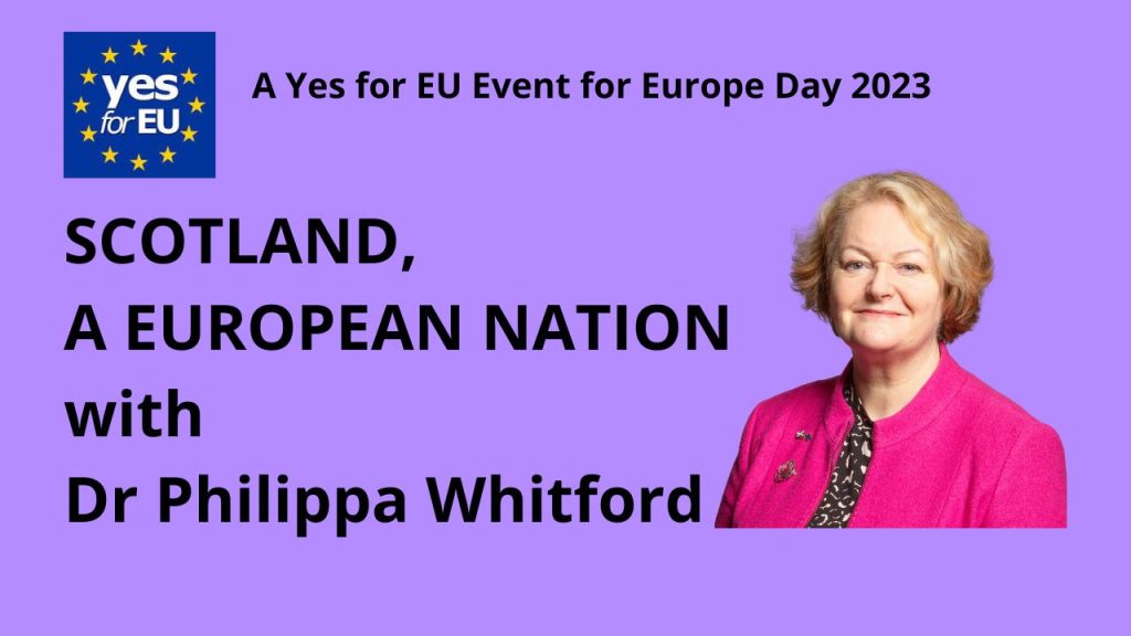 Scotland A European Nation with Dr Philippa Whitford MP. Event organised by Yes for EU. 