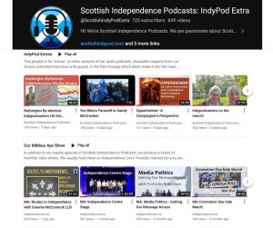 Find Us on YouTube. Scottish Independence Podcasts - IndyPod Extra YouTube Channel