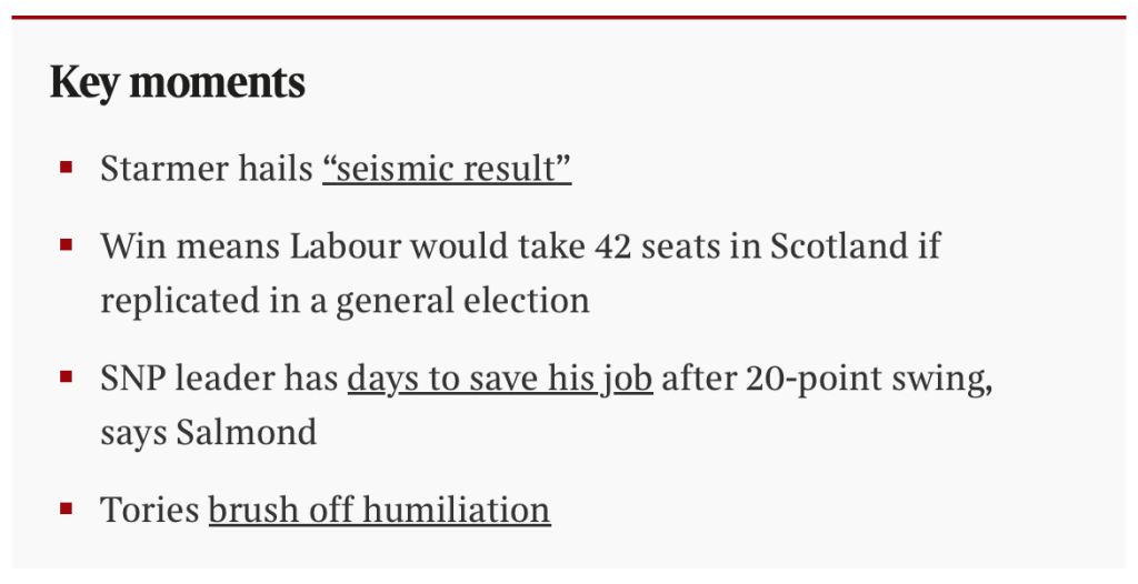 The Times. Rutherglen By-Election results. Scottish Independence Podcasts.