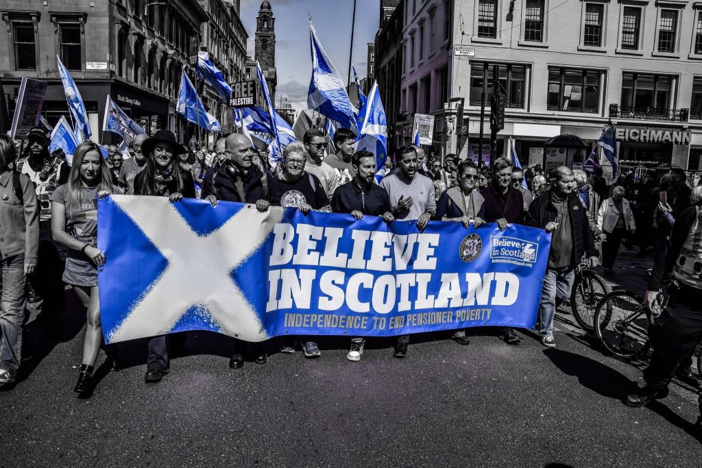 March for Independence. Believe in Scotland. Pensioners for Independence