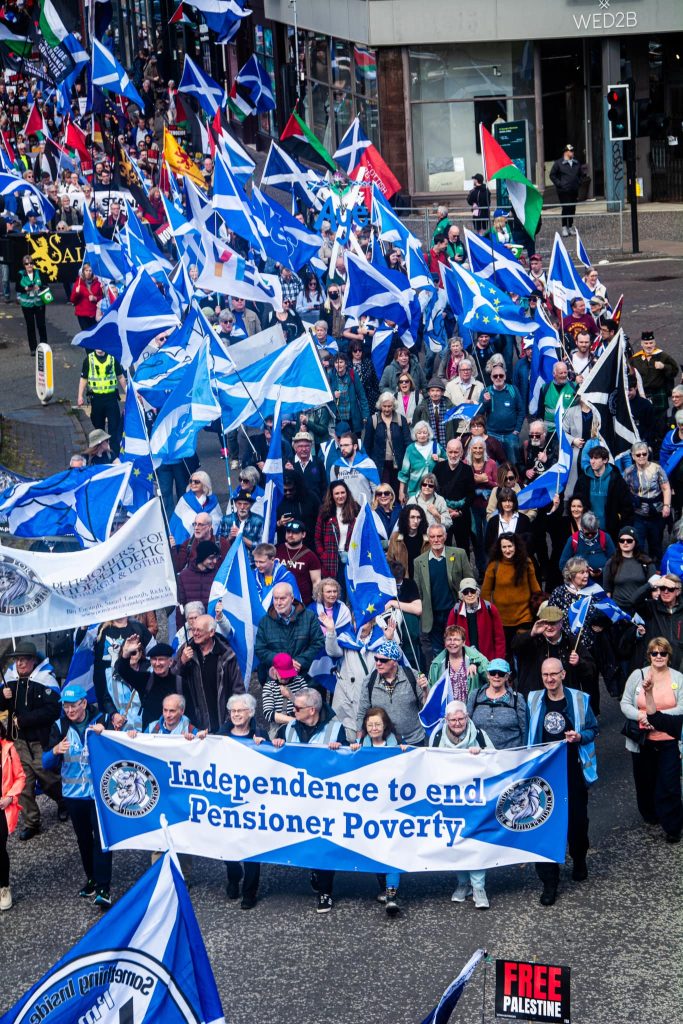 March for Independence. Believe in Scotland. Pensioners for Independence
