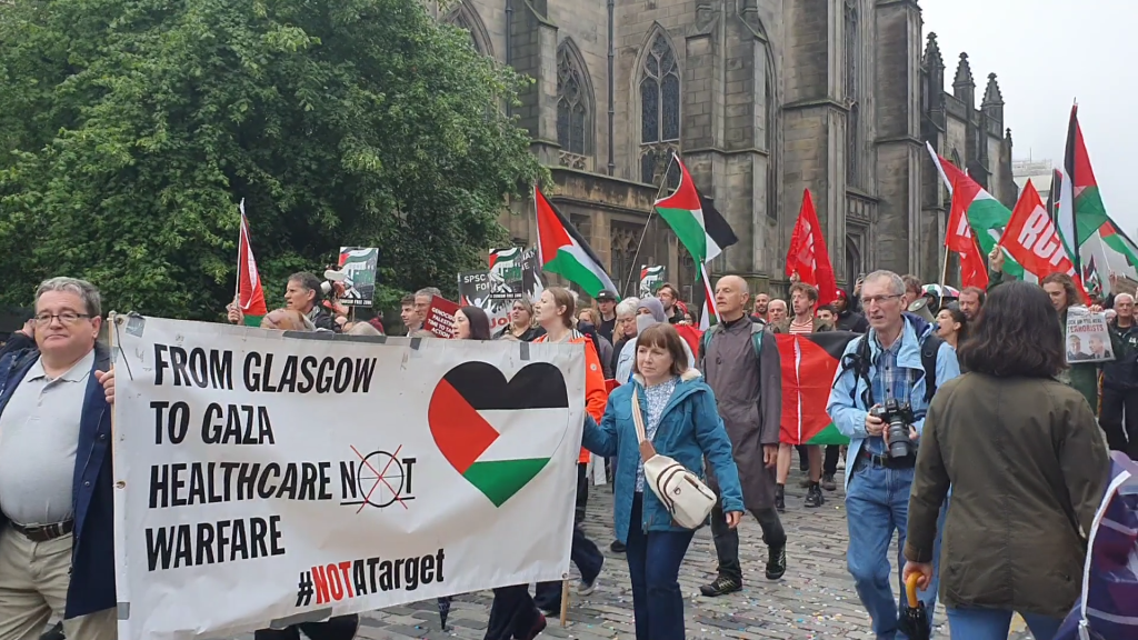 Rally for Palestine. Edinburgh. Genocide.
