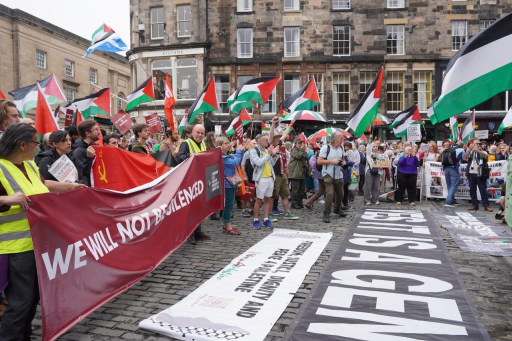 Rally for Palestine. Edinburgh. Genocide.