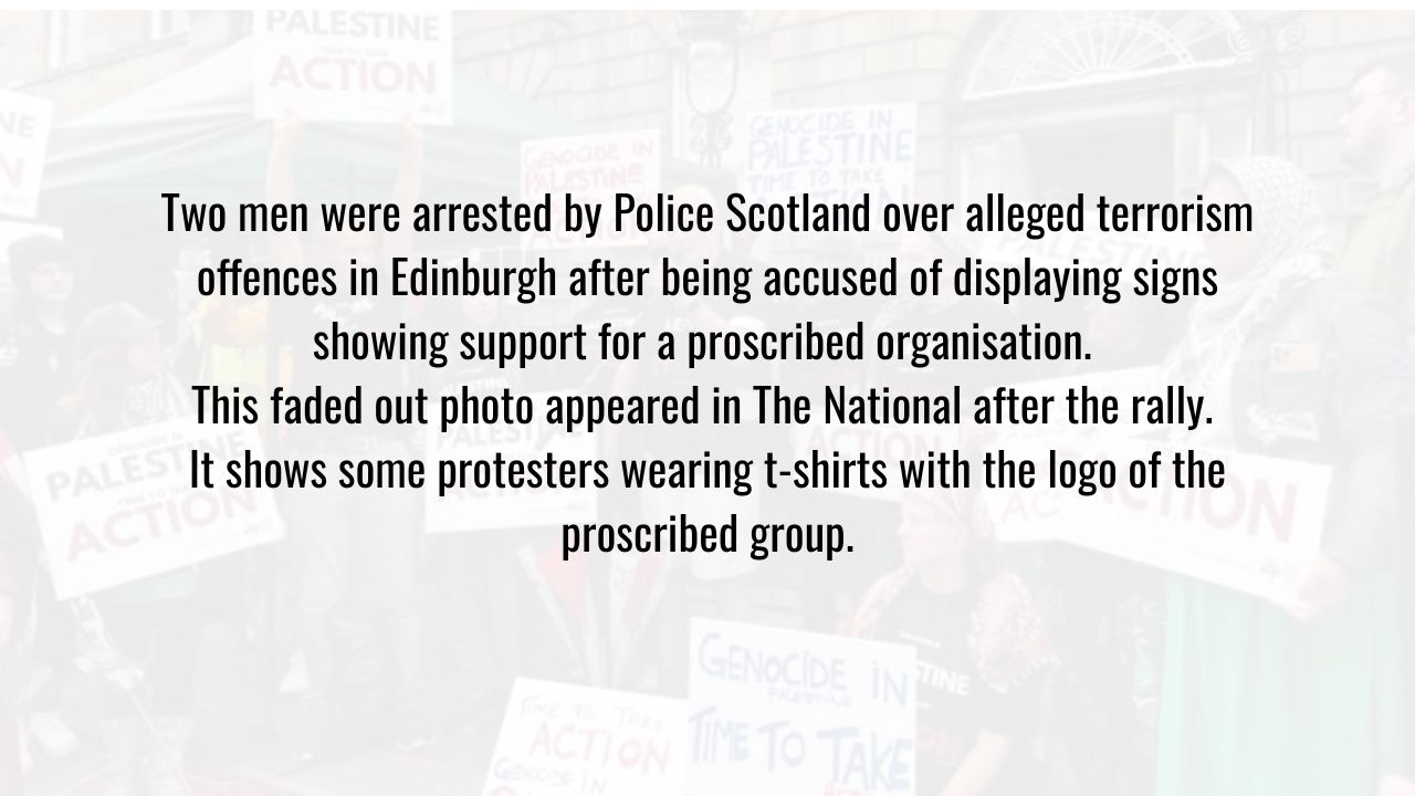 Rally for Palestine. Edinburgh. Genocide. Bute House