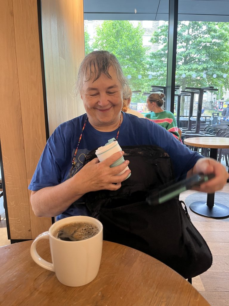 Fiona McGregor Drookit. Edinburgh Meadows. Yes Campaigning.