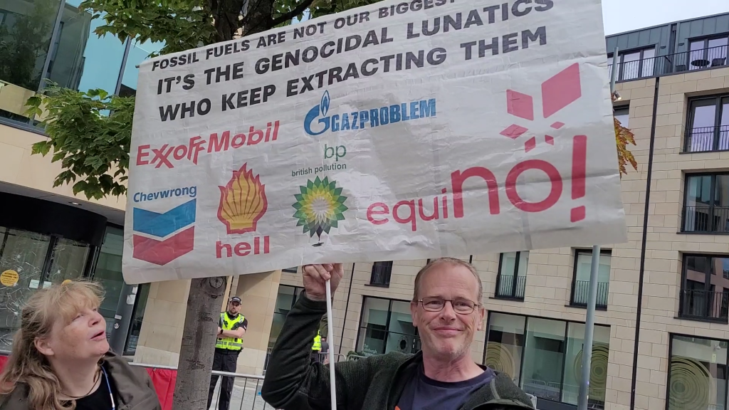 Rosebank Protest. Colonial House Edinburgh. Red Rebel Brigade. Extinction Rebellion