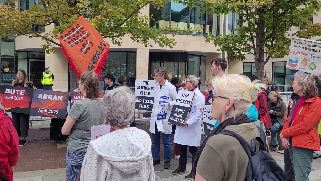 Rosebank Protest. Colonial House Edinburgh. Red Rebel Brigade. Extinction Rebellion