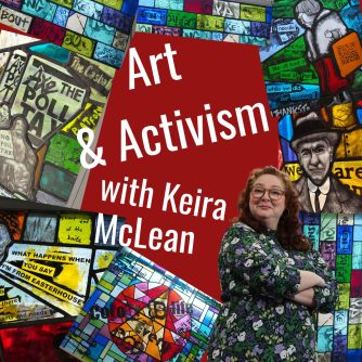 Art & Activism. Stained Glass Art. Glasgow Libraries.