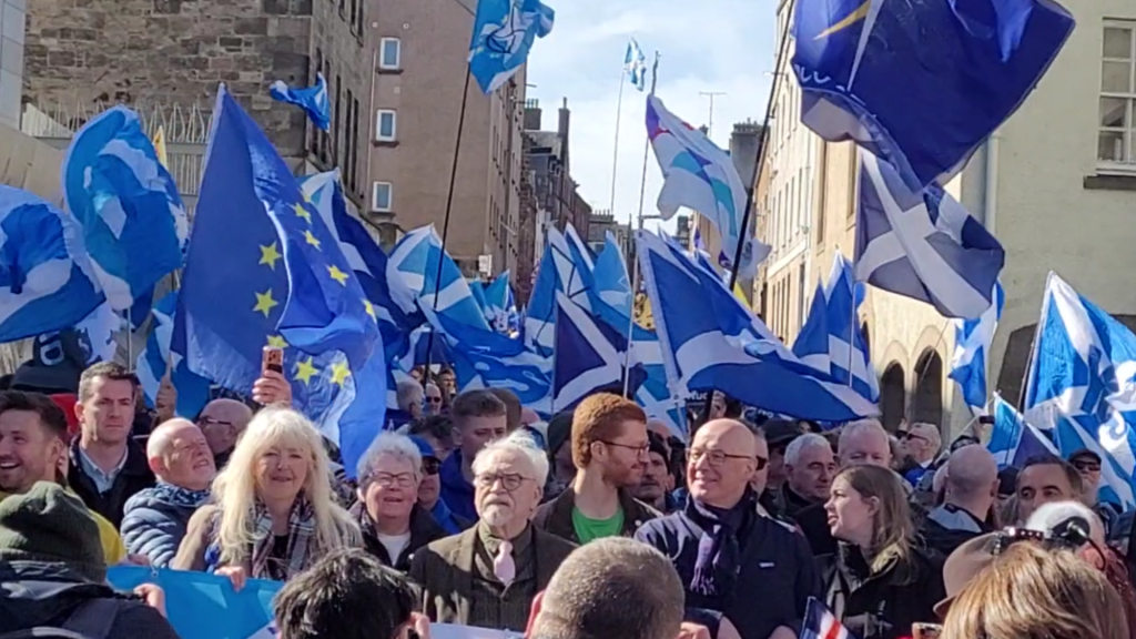 Believe in Scotland Rally. Vox Pops and Speeches