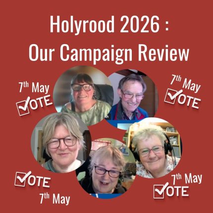 Countdown Holyrood 2026 Campaign Review Panel.